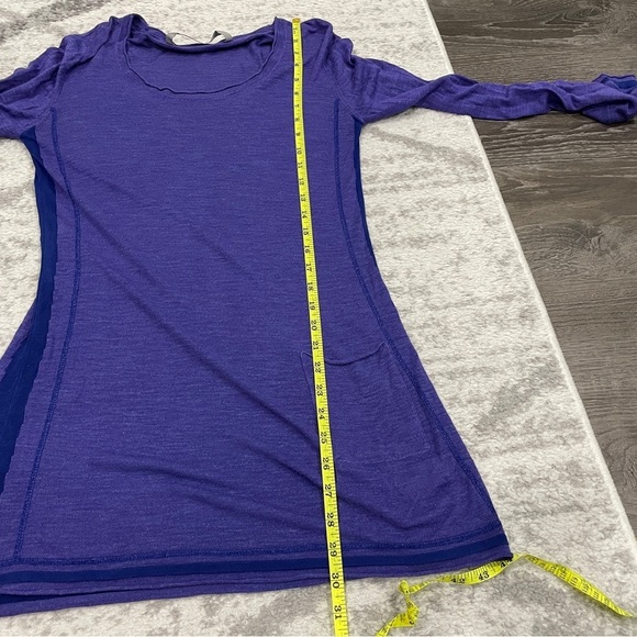 Athleta Purple Linen Silk Blend Tunic Long Sleeve Shirt - Picture 9 of 10